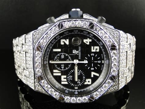 iced out audemars piguet skeleton|Audemars Piguet skeleton diamond.